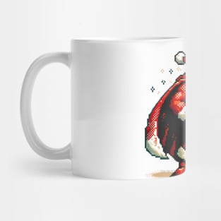 Santa Claus, the Superhero of Christmas: Pixel Art Tee Mug